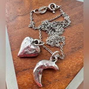 Jux Jewellery Sterling Silver Charm Necklace